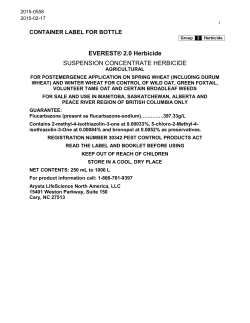 EVEREST&reg; 2.0 Herbicide SUSPENSION CONCENTRATE