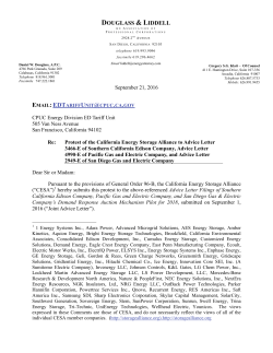2016-09-21 CESA`s Protest to Joint IOU AL on DRAM 2018 Pilot