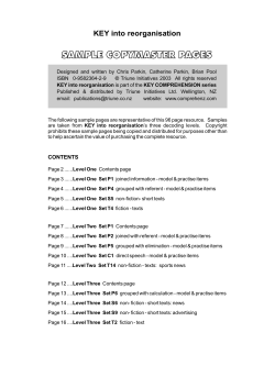 sample copymaster pages