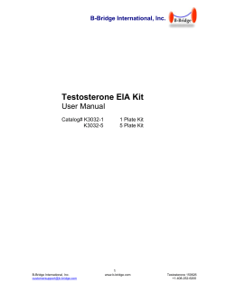 Testosterone EIA Kit - B-Bridge International Inc.