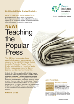 Teaching the Popular Press