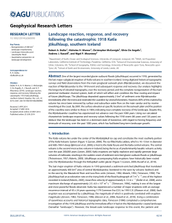 Landscape reaction, response, and recovery following the
