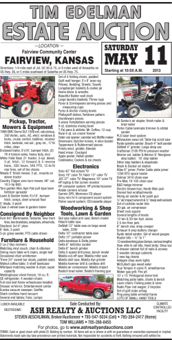 sale bill - Ash Realty and Auctions