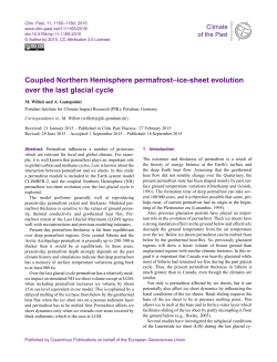 Coupled Northern Hemisphere permafrost&ndash;ice