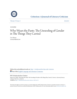 The Unraveling of Gender in The Things They Carried