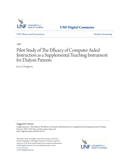 Pilot Study of The Efficacy of Computer Aided Instruction as a