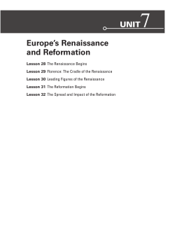 Europe`s Renaissance and Reformation