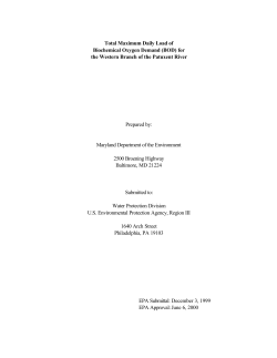 Total Maximum Daily Load of Biochemical Oxygen Demand (BOD