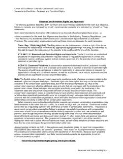 Checklists - Colorado Coalition of Land Trusts