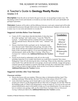 A Teacher`s Guide to - Academy of Natural Sciences of Drexel