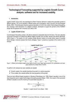 Technological Forecasting supported by Logistic Growth Curve