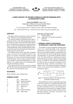 a new concept of rotary hydraulic motor working with alternating flows