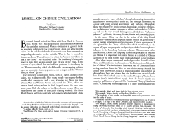 Russell and Chinese Civilization
