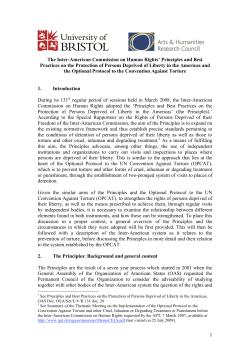 The Inter-American Commission on Human Rights` Principles and