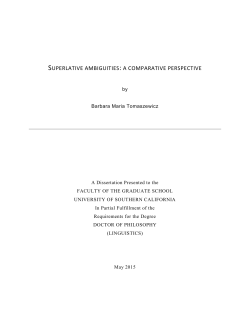 Superlative ambiguities: a comparative perspective