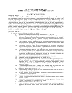 Published Sewage Laws - Environmental Health Section