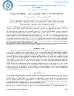 Luminescence Study of CaF2.5Al2O3 doped with Tb3+