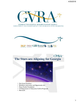 Georgia Vocational Rehabilitation Agency E3 grant