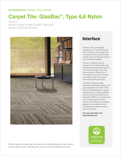 Carpet Tile: GlasBac®, Type 6,6 Nylon