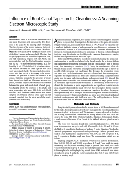 Influence of Root Canal Taper on Its Cleanliness