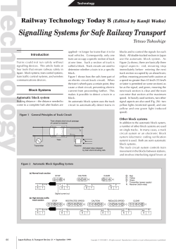 Signalling Systems for Safe Railway Transport