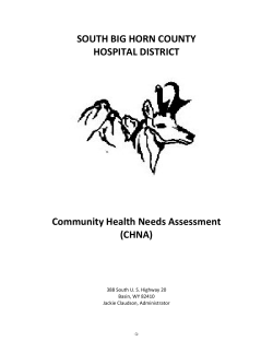 SOUTH BIG HORN COUNTY HOSPITAL DISTRICT Community