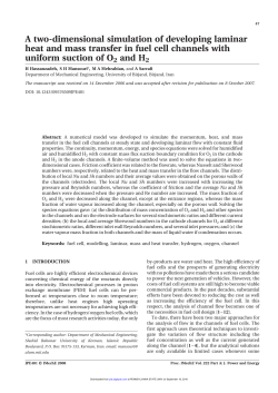 A two-dimensional simulation of developing laminar heat and mass
