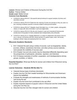 Lesson: Women and Children of Wisconsin During the Civil War