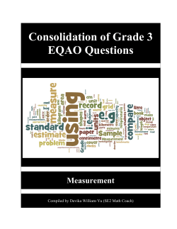 GRADE THREE EQAO QUESTIONS