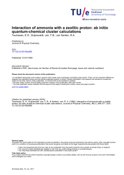 Interaction of ammonia with a zeolitic proton: ab initio quantum