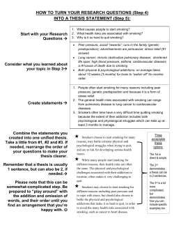 HOW TO TURN YOUR RESEARCH QUESTIONS (Step 4) INTO A