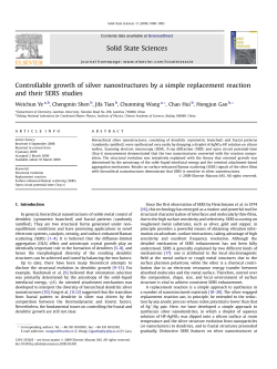 Controllable growth of silver nanostructures by a simple