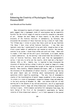 Enhancing the Creativity of Psychologists Through Flotation REST