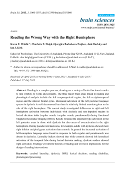 Reading the Wrong Way with the Right Hemisphere