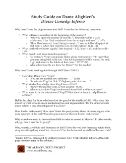 Study Guide on Dante Alighieri`s Divine Comedy: Inferno