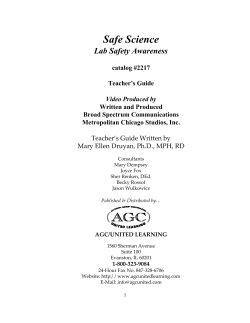 Safe Science - Discovery Education