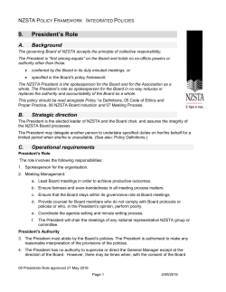 09 Presidents Role approved