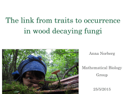 The link from traits to occurrence in wood decaying fungi