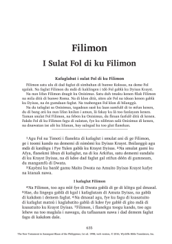 The New Testament in Sarangani Blaan of the Philippines [bps