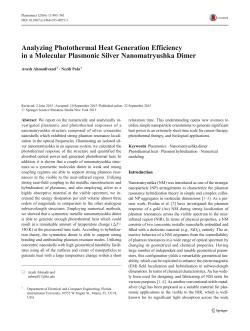 Analyzing Photothermal Heat Generation Efficiency in a Molecular