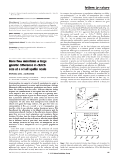 Gene flow maintains a large genetic difference in clutch size at a