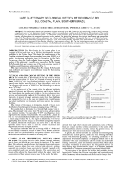 late quaternary geological history of rio grange do sul coastal plain