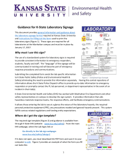 Guidance for K-State Laboratory Signage