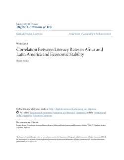 Correlation Between Literacy Rates in Africa and Latin America and