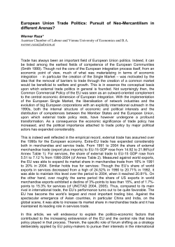 European Union Trade Politics: Pursuit of Neo