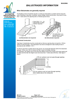 Balustrades information - Gympie Regional Council