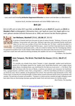 Lust, auch mal freiwillig britische Gegenwartsliteratur zu lesen und
