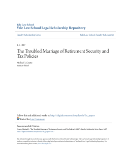 The Troubled Marriage of Retirement Security and Tax Policies
