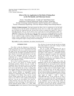 Effect of Dry Ice Application in Fish Hold of Fishing Boat on the Fish