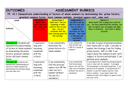 outcomes assessment rubrics